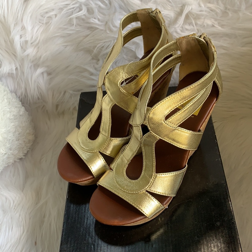 Dolce Vita for Target gold platform sandals